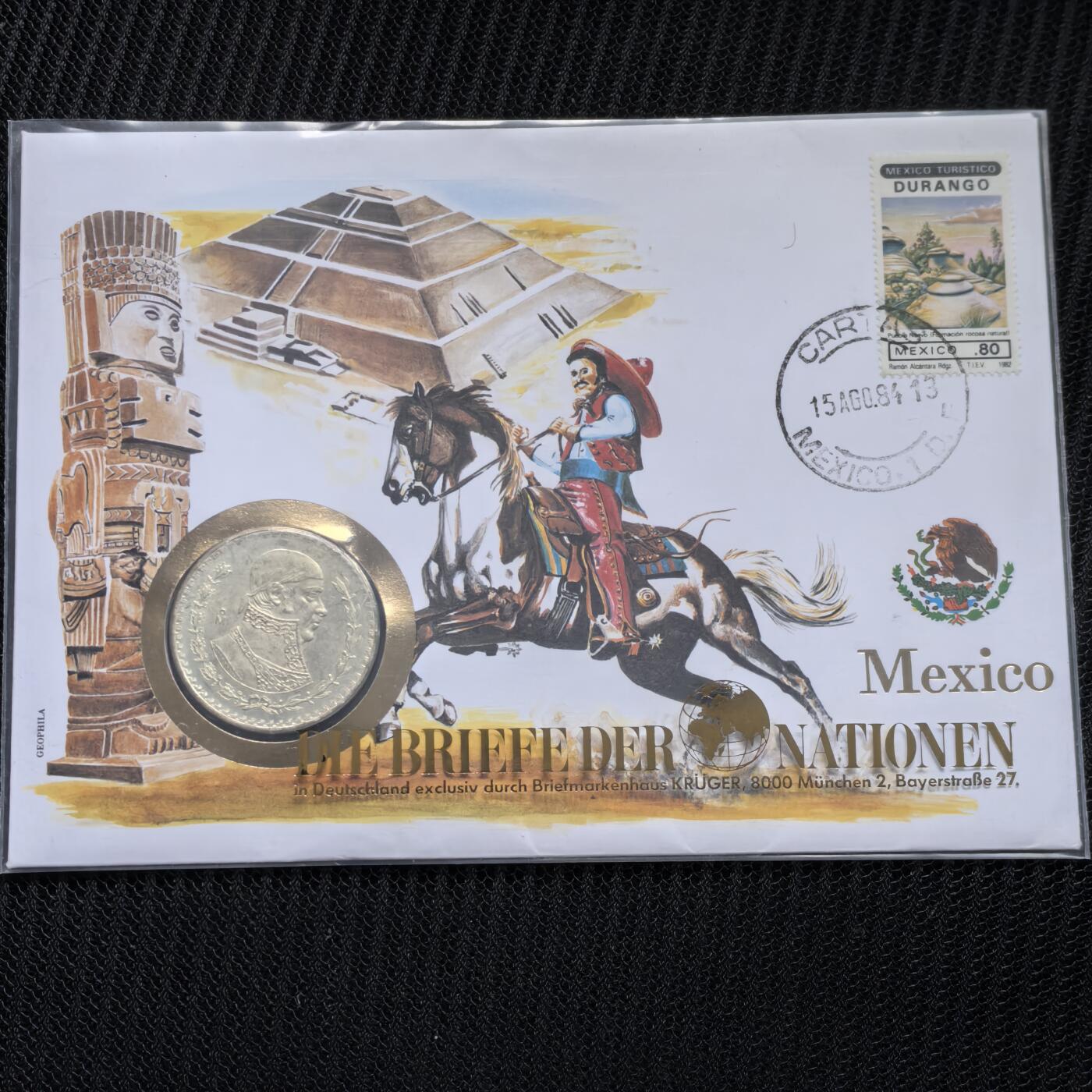 道一币馆币章第一百五十六场 邮币封 墨西哥1959年莫雷洛斯1比索银币