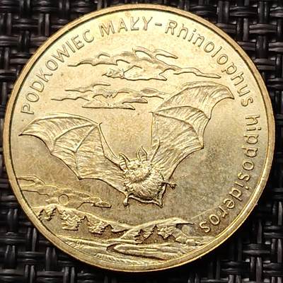 布加迪🐬～世界钱币(上海)🌾第 262 期 /  各国套币和散币 - 波兰🇵🇱 2010年 2兹罗提纪念币 蝙蝠图案