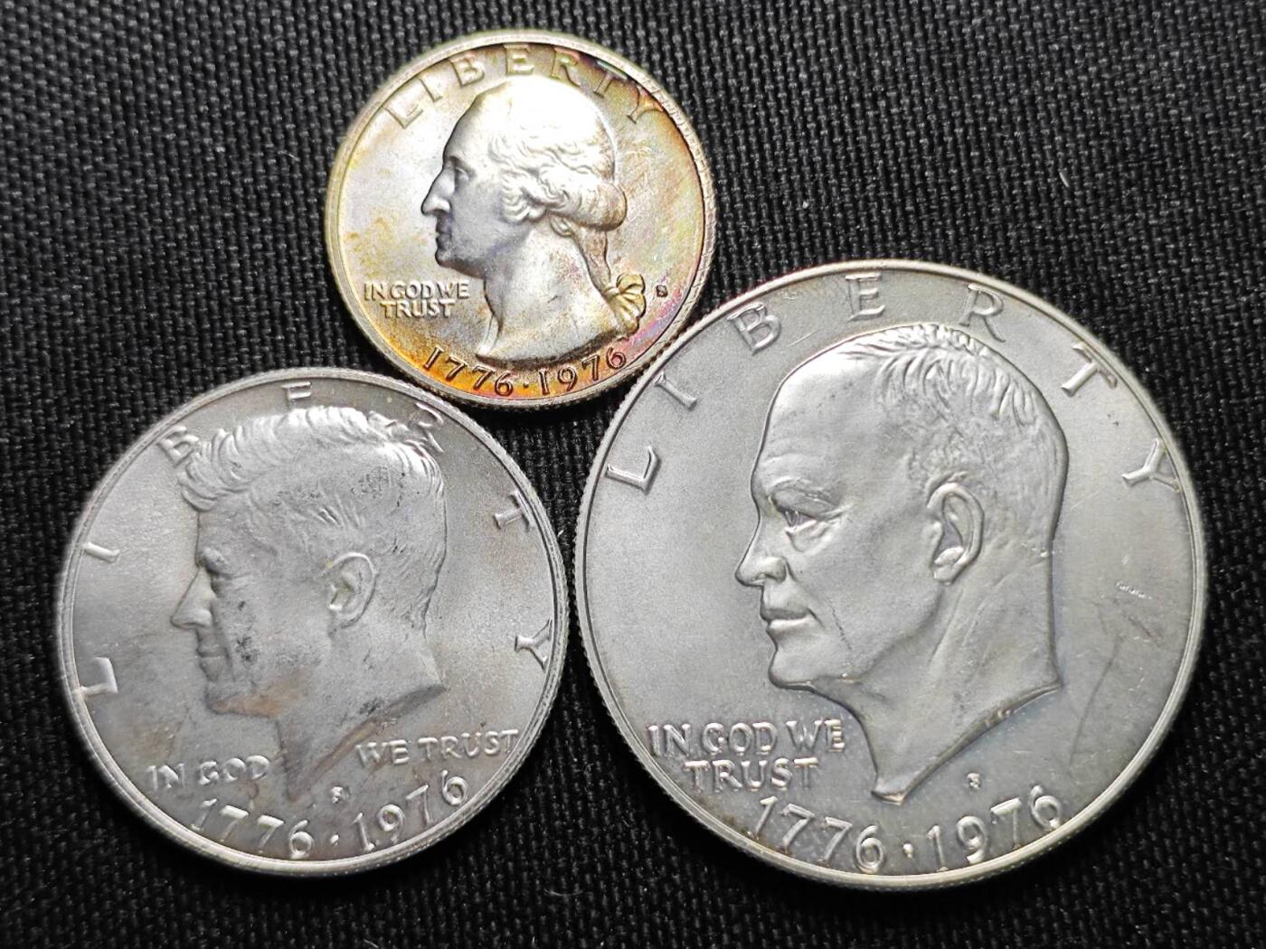 KK钱币收藏小铺 （套币 好品/批量散币 银币）专场  2月预留时间 周末发货  美国建国200周年纪念银套币