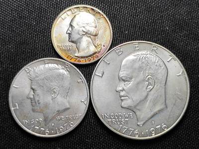 KK钱币收藏小铺 （套币 好品/批量散币 银币）专场  2月预留时间 周末发货 -  美国建国200周年纪念银套币