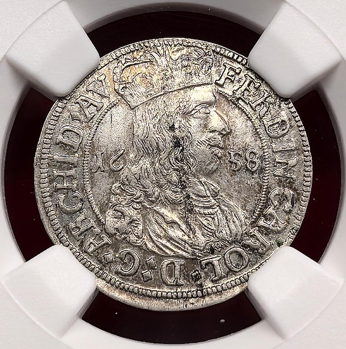 纫秋兰以为佩·凡希社微拍感恩专场 1658神罗总庭斐迪南3K银币NGC-MS63，N冠军分！