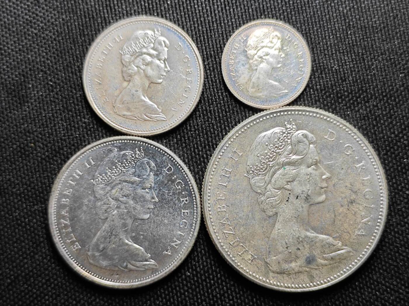 KK钱币收藏小铺 （套币 好品/批量散币 银币）专场  2月预留时间 周末发货  加拿大建国200周年银币4枚一组