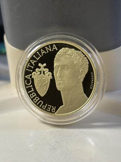 意大利2022年安东尼奥·卡诺瓦逝世 200 周年金币，900金，6.451克，发行1500枚，金价5574