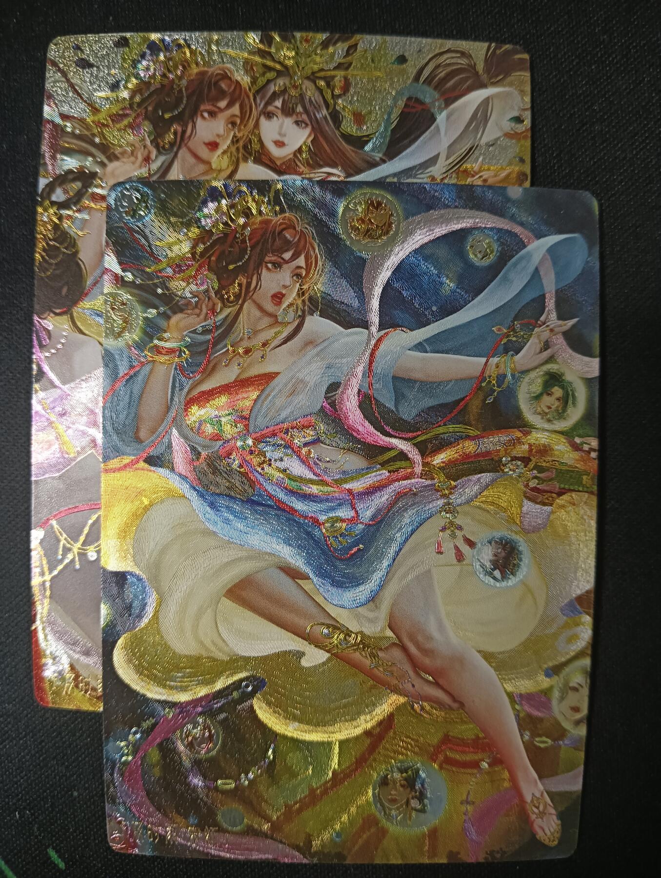 花开卡拍第53期（12月28号周日截拍，品控勿拍!!!拍品不寄存，运费5元，自制卡难免瑕疵，可能存在轻微撞角爆边等出厂瑕疵，品控介意勿拍！） 卡玩帕克 水浒神姬 宋江 粗闪2张