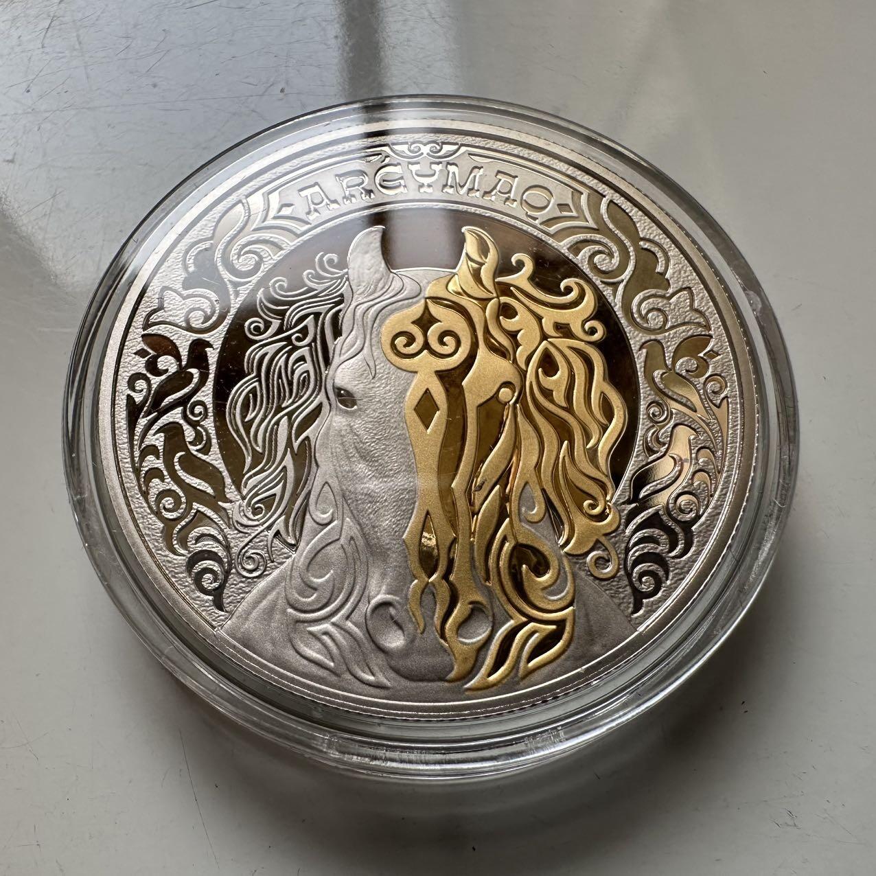 🌹外币初藏🌹🐯2025年第134场  每周二四六晚8️⃣点 接代拍 哈萨克斯坦2025年马 图腾500坚戈纪念币 发行量0.7万枚 精制币 