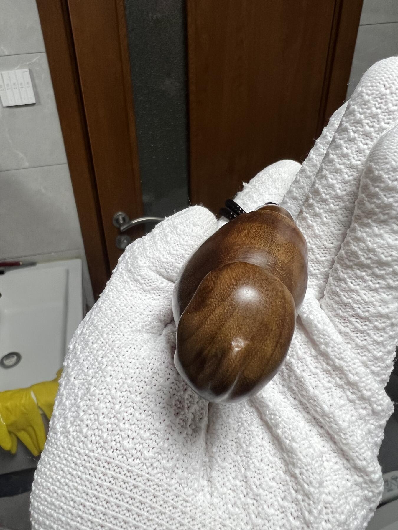 零元拍：金丝楠 马上有钱 雕件手把件小金块，满手留香金丝流溢。80/31/40MM