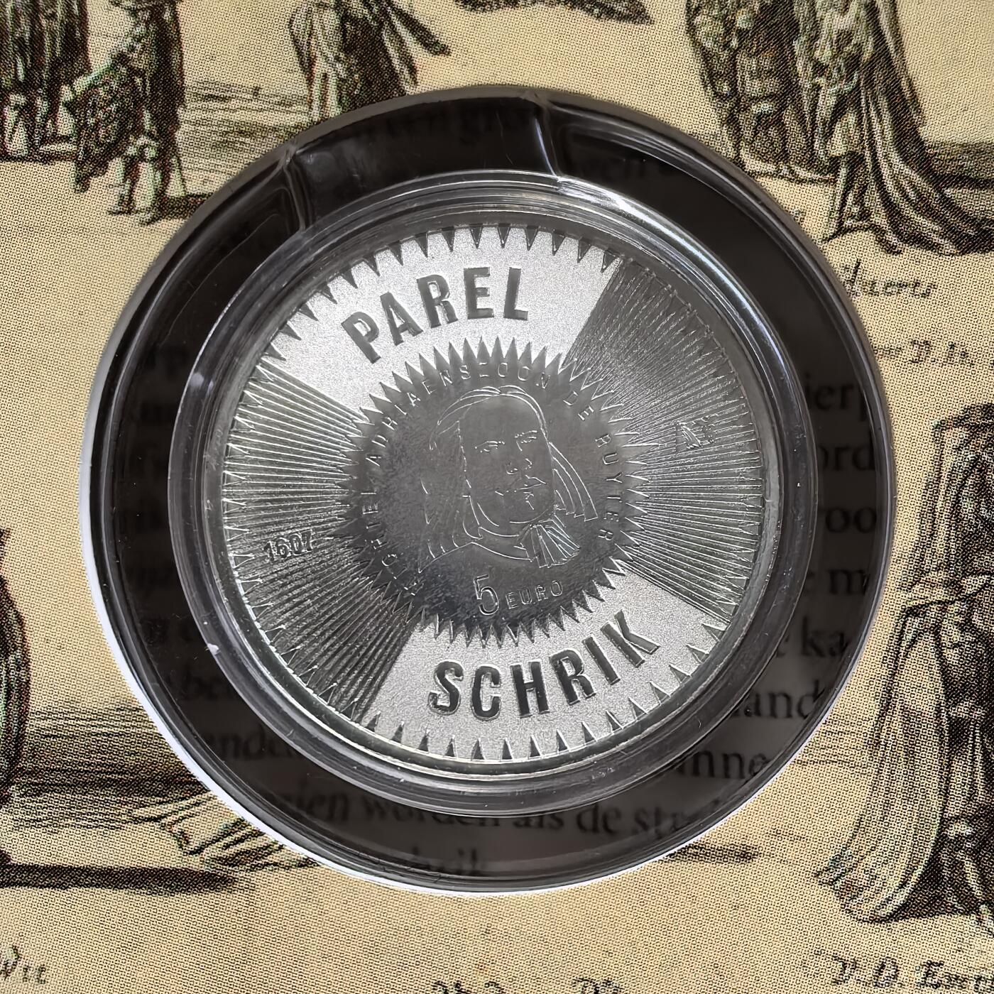 道一币馆币章第一百五十六场 原包装 荷兰2007年海军上将鲁伊特诞辰400周年5欧元精制银币