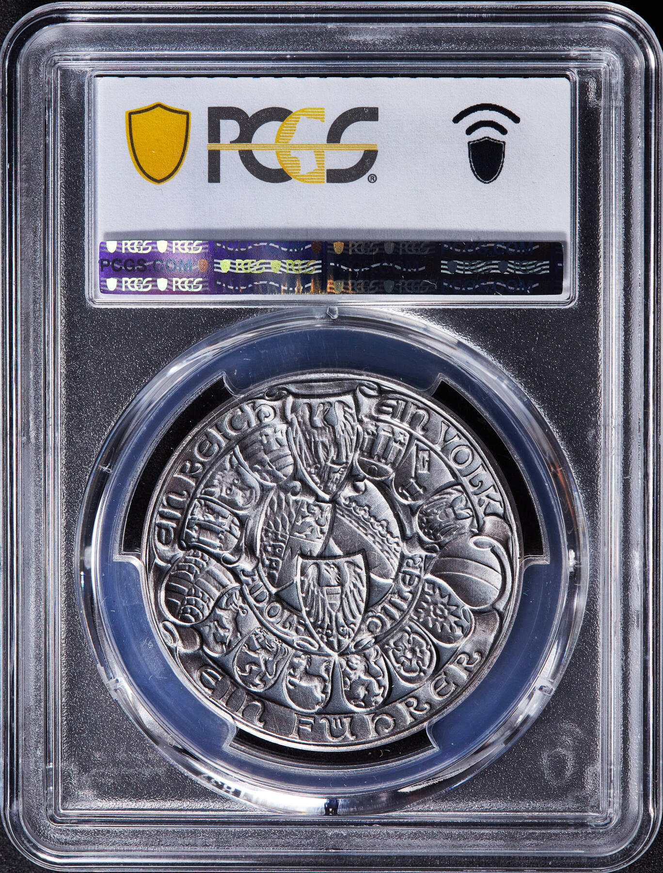 【俄甄集藏】2025年(045)12-03 星期三 晚 19:30 全场包邮 国第三帝国1938年纪念奥地利合并银章，PCGS SP63，卡尔哥茨作品，热门品种，原味灰包浆