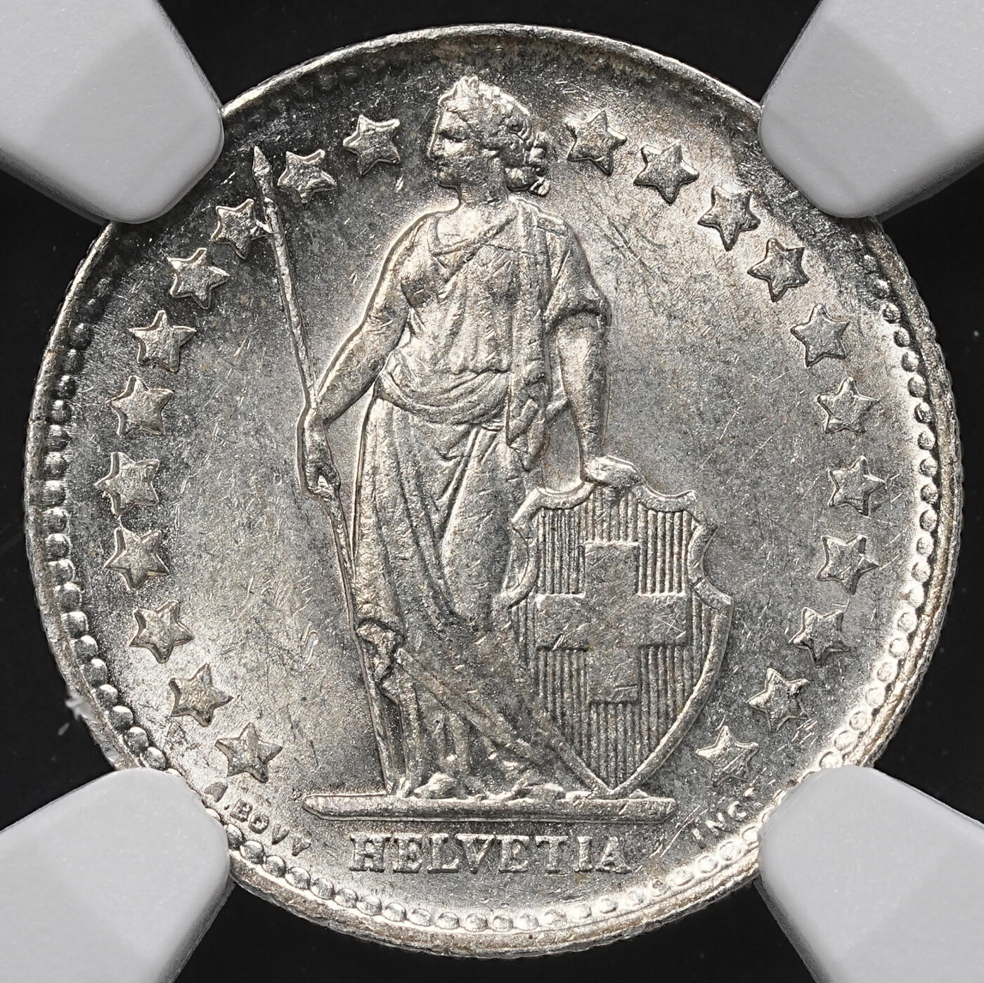 修遠堂世界钱币第九十五期 NGC评级 瑞士，尼加拉瓜银币各一枚