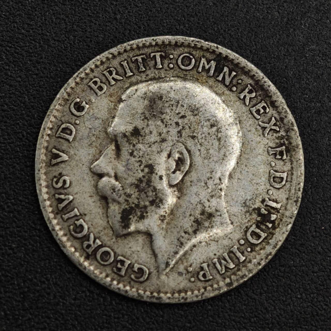 【淘币小摊】限时拍第八百一十二拍  小银币场  满百包邮可预留两周  周一统一发货  英国1917年乔治五世3便士银币