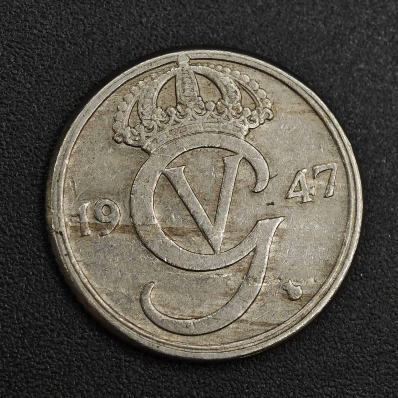 【淘币小摊】限时拍第八百一十二拍  小银币场  满百包邮可预留两周  周一统一发货  瑞典1947年10欧尔镍币