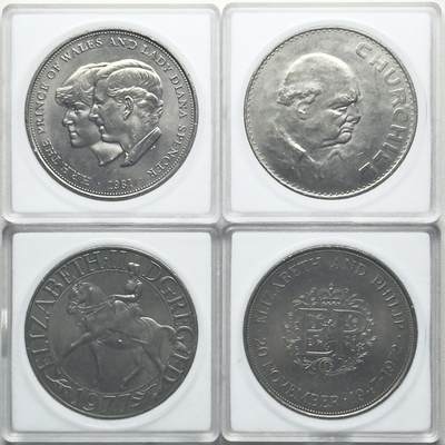 ＜小葵钱铺＞第66期·散币·银币场·满200包邮，不寄存·12月1号发货 - 英国克朗币4枚