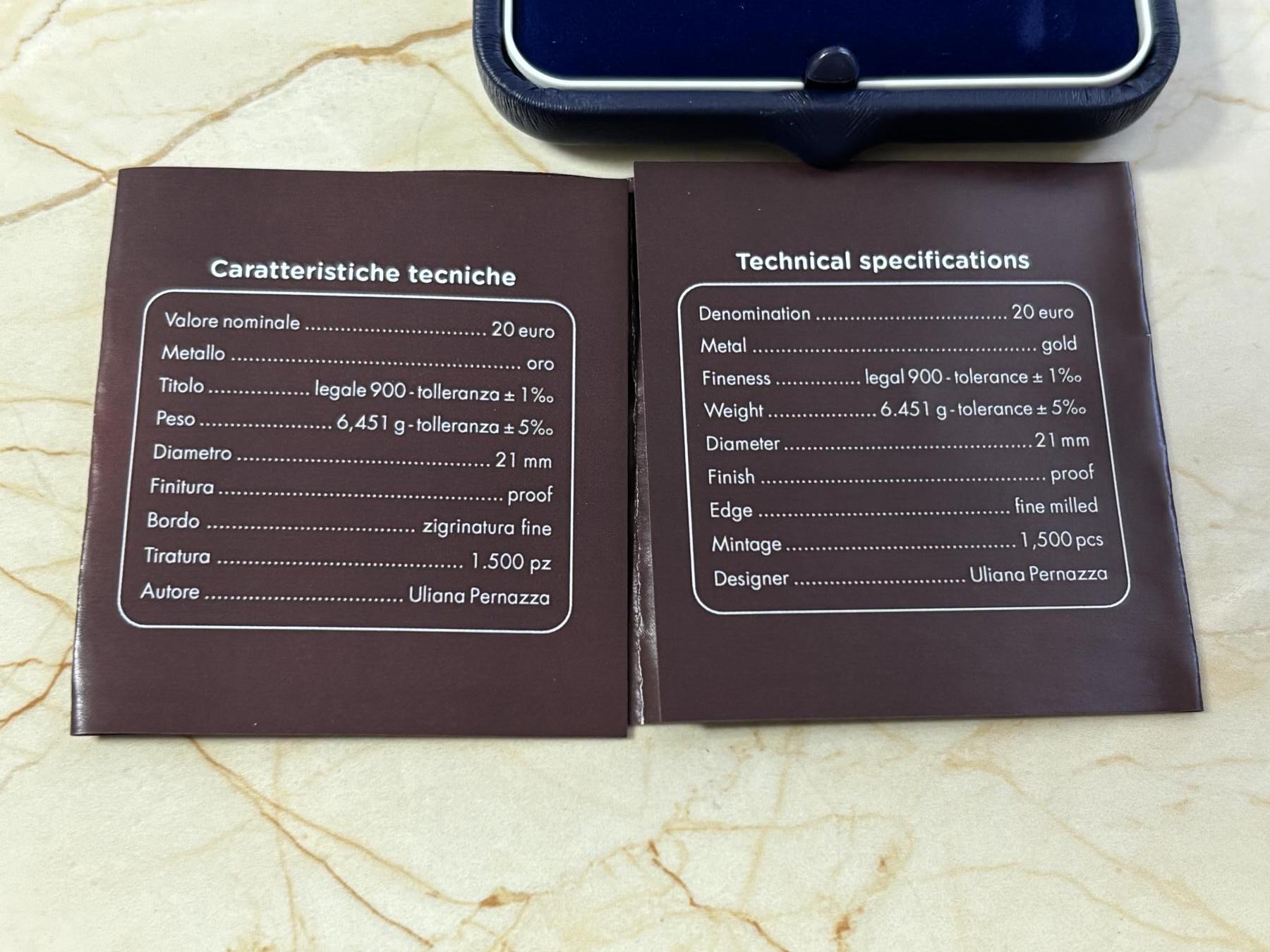 第183期拍卖 意大利2022年安东尼奥·卡诺瓦逝世 200 周年金币，900金，6.451克，发行1500枚