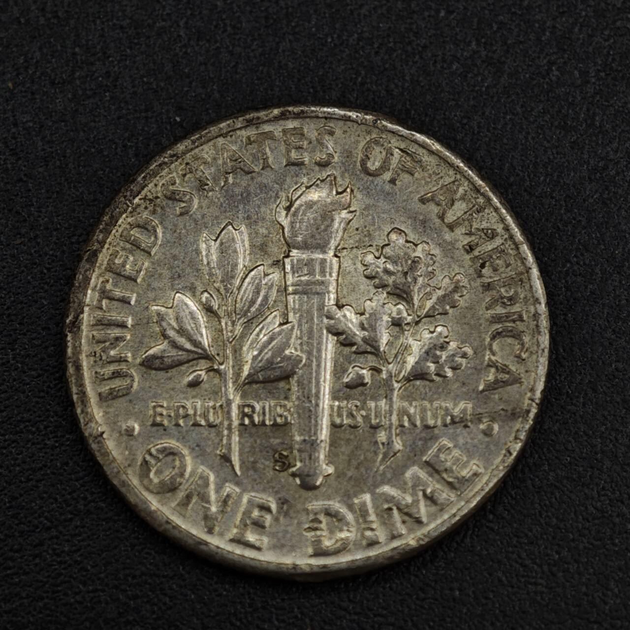 【淘币小摊】限时拍第八百一十二拍  小银币场  满百包邮可预留两周  周一统一发货  美国1952年罗斯福10分银币