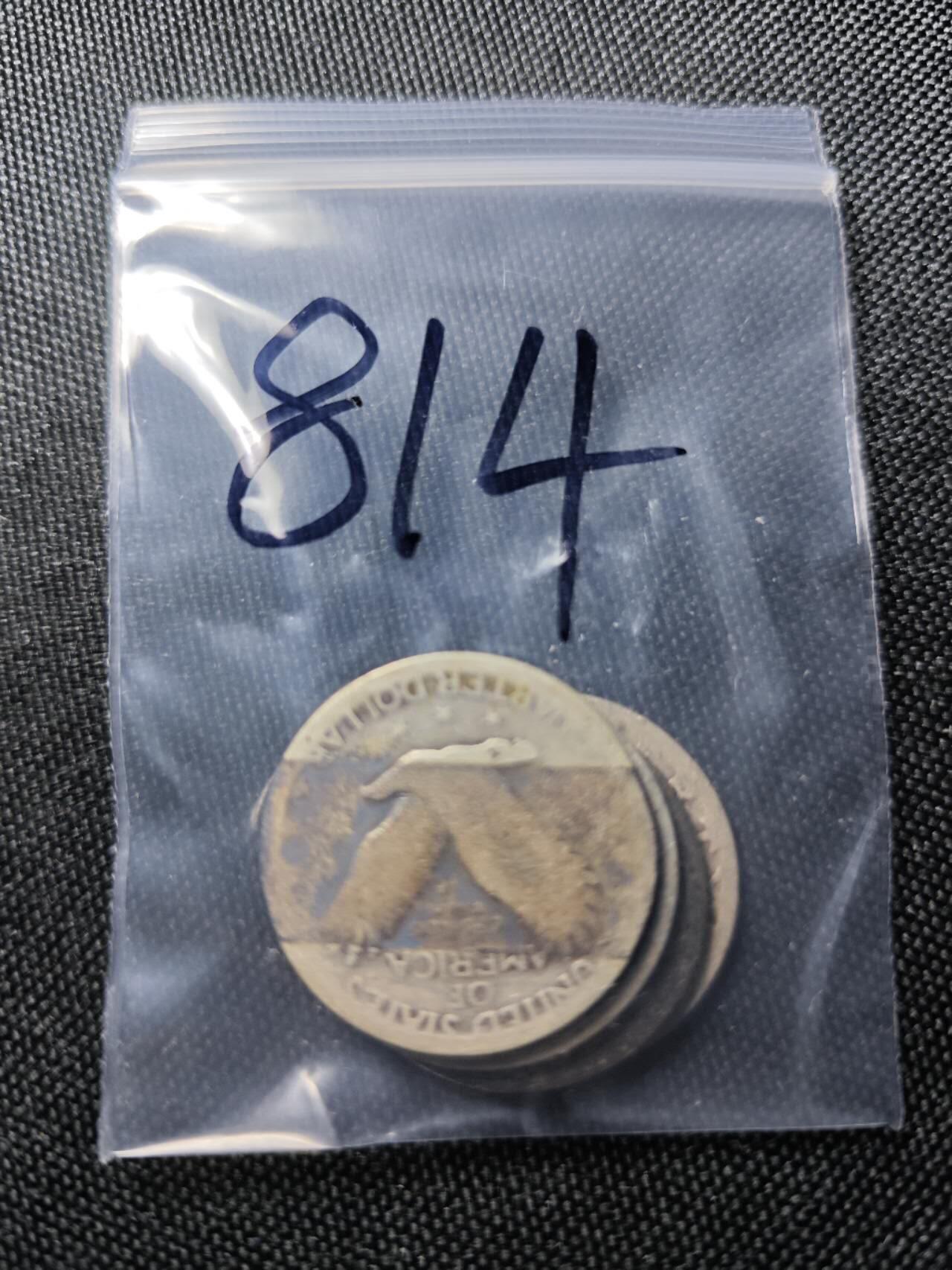 KK钱币收藏小铺 （套币 好品/批量散币 银币）专场  2月预留时间 周末发货  美国站人飞鹰银币一组4枚