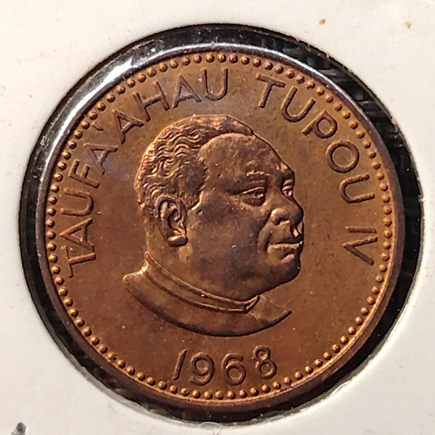 布加迪🐬～世界钱币(上海)🌾第 262 期 /  各国套币和散币 汤加🇹🇴 1968年 2分