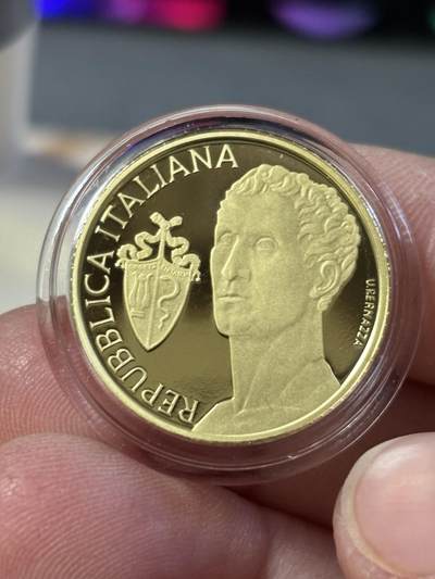 意大利2022年安东尼奥·卡诺瓦逝世 200 周年金币，900金，6.451克，发行1500枚，金价5574