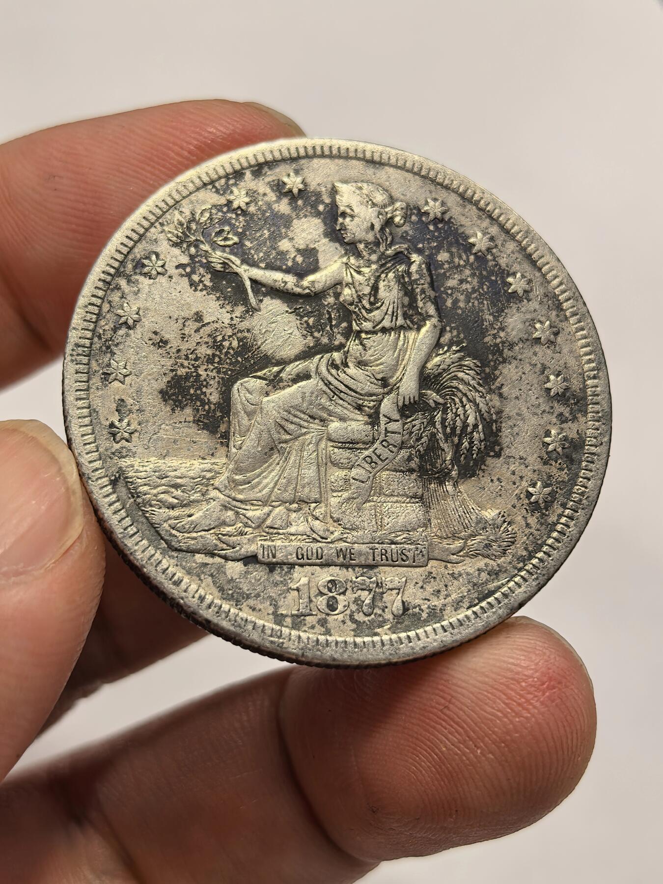 博洋堂世界钱币拍卖第149期（全场包邮） 美国1877年拿花一元银币