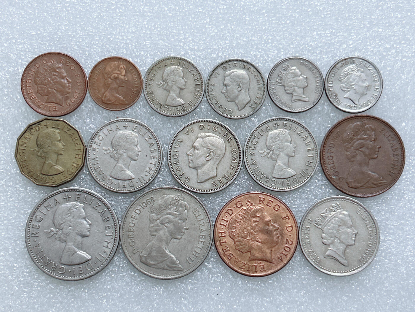 第一海外回流一元起拍收藏 散集专场  第274期 英国硬币 15枚 无重复