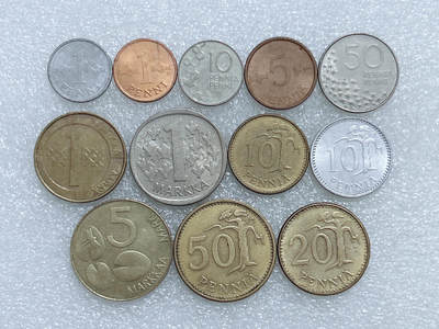 第一海外回流一元起拍收藏 散集专场  第274期 - 芬兰硬币 12枚 无重复