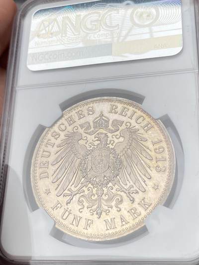 NGC-PF65CAM 1913年德国威廉二世军装精制5马克