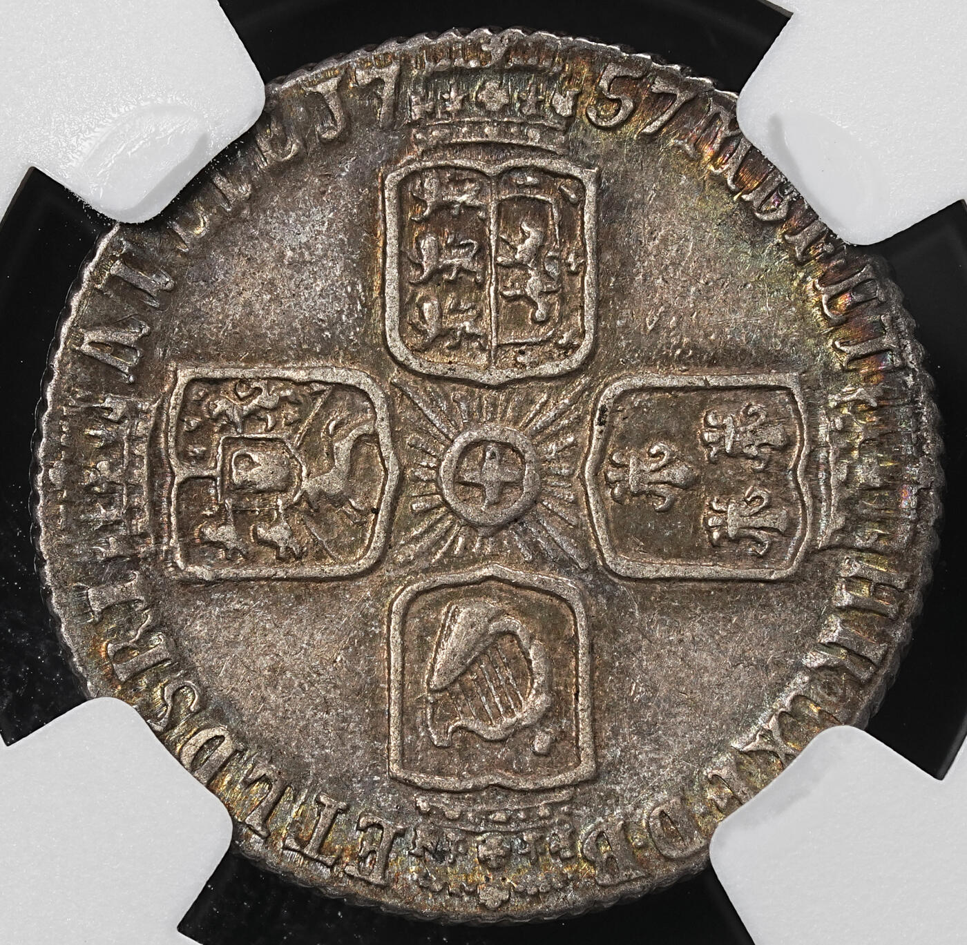 修遠堂世界钱币第九十五期 NGC AU50 1757年英国6便士银币