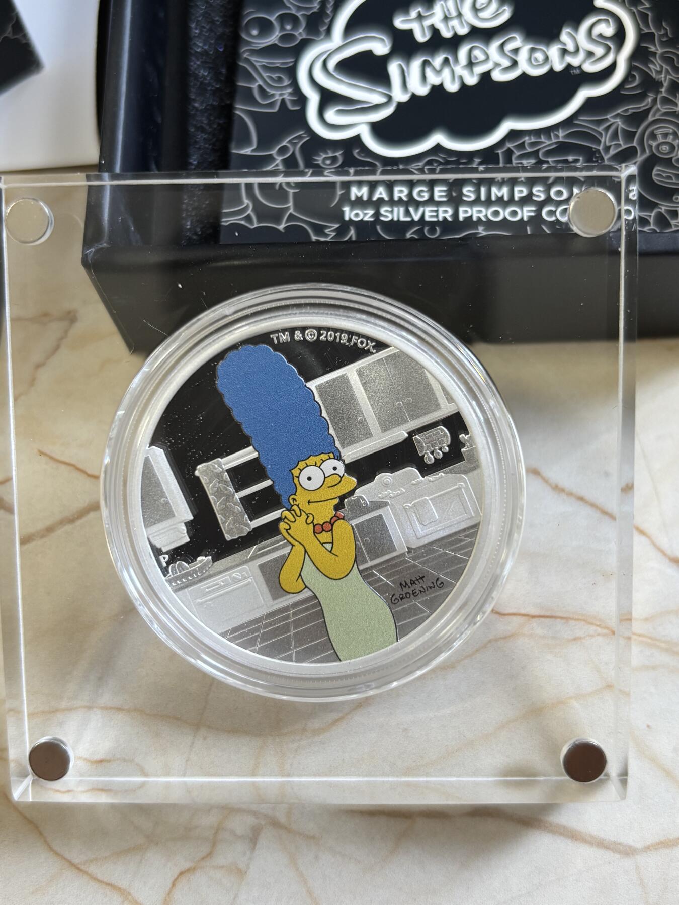 第183期拍卖 图瓦卢2019年辛普森一家彩色1盎司纪念银币，9999银，发行5000枚