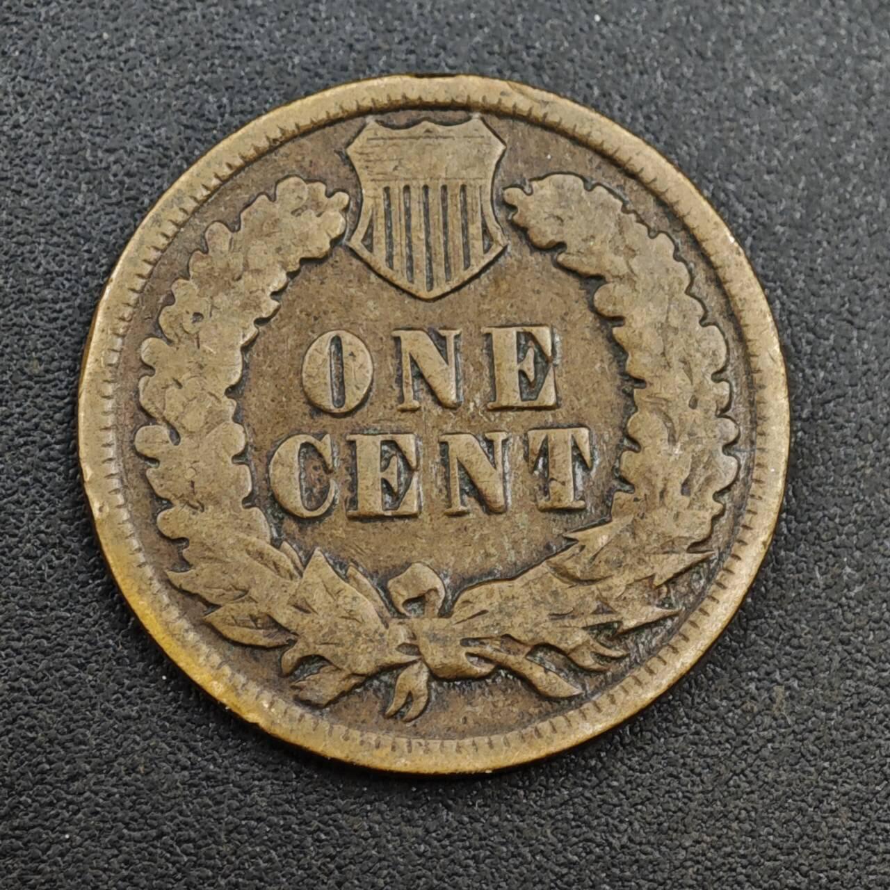 【淘币小摊】实时拍第八百一十三拍   散币场   满百包邮可预留二周 每周一统一发货   美国1902年印第安一分铜币