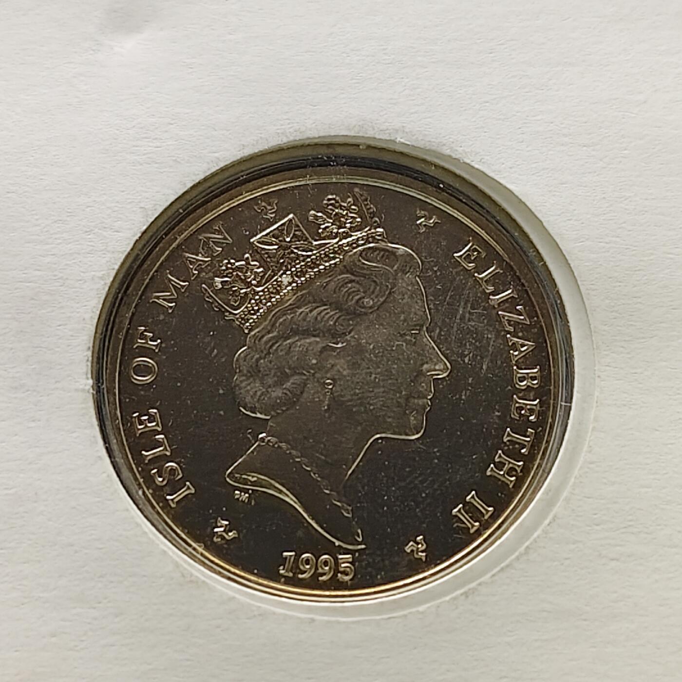 【全场包邮】纯粹捡漏拍482场（免费代拍第19场）-币封+套装+富兰克林（注意佣金） 【邮币封】马恩岛1995年2镑欧洲解放50周年纪念币邮币封