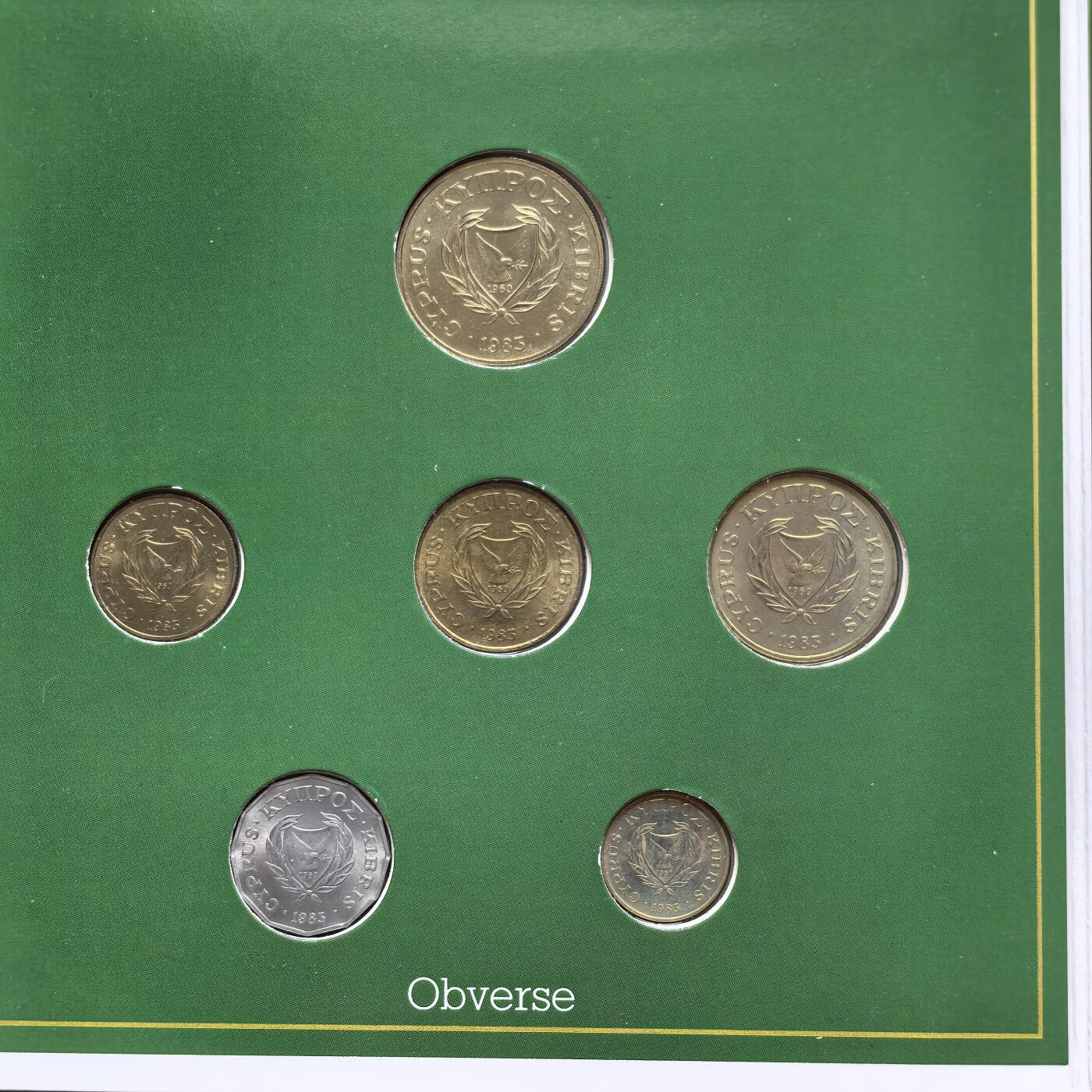 道一币馆币章第一百五十六场 原包装带证书 塞浦路斯1983年套币六枚