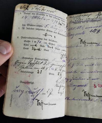 勋章杂货 - 德国1898年左右士兵证    接近130年前的