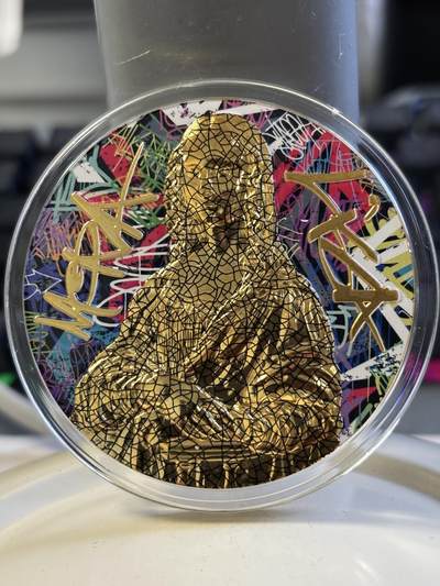 第183期拍卖 - 纽埃2023年波普艺术系列蒙娜丽莎2盎司纪念彩银币，999银，发行500枚