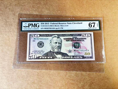 【Blue Auction】世界纸币精拍第757期——18级TOP拍卖/信誉/品质/专业/高效💫 - 美国 2013年50美金 PMG67EPQ 