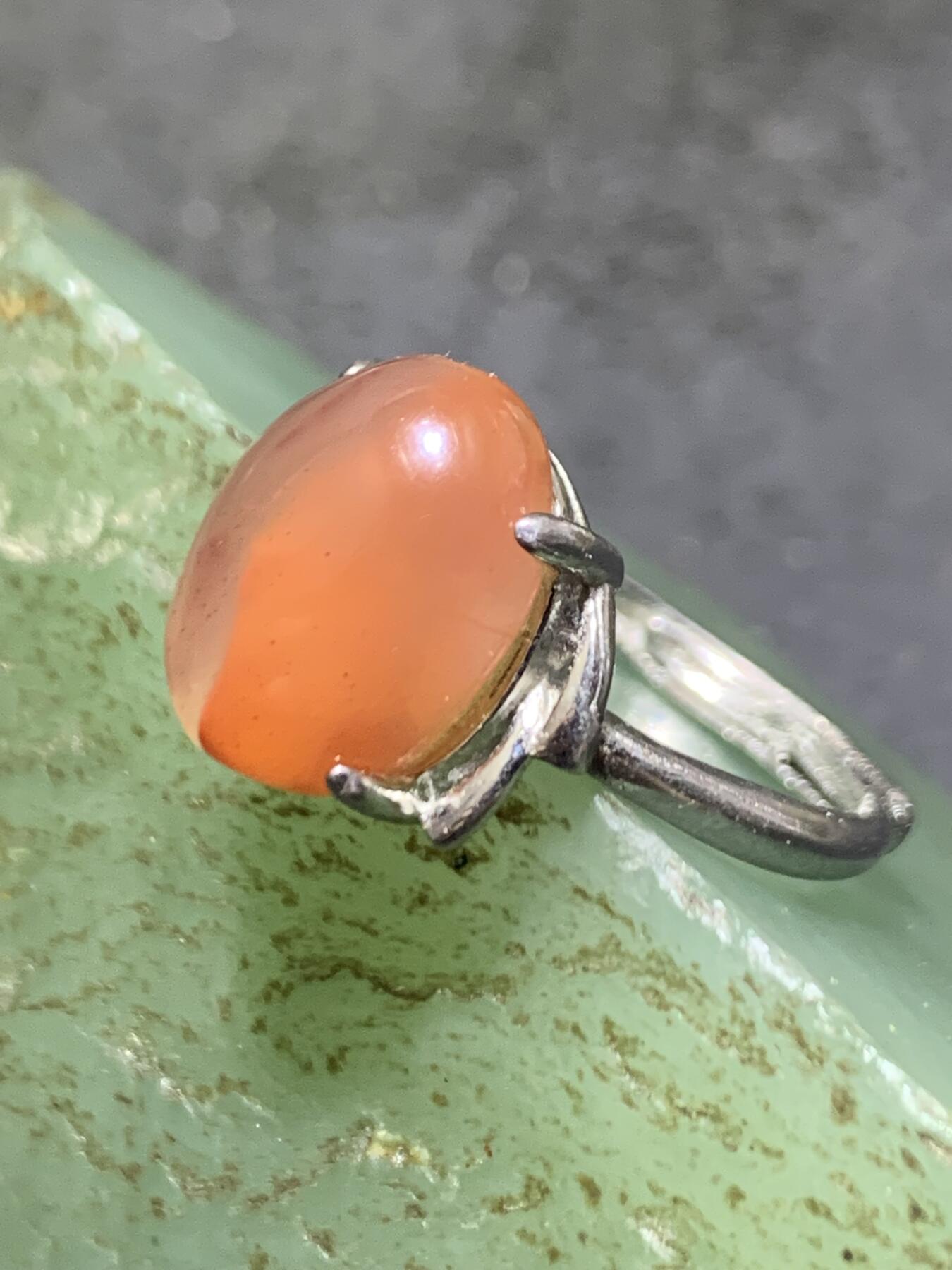 南红玛瑙荔枝冻漂红活口通货戒指一枚！