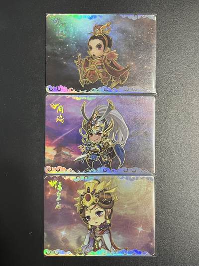 卡牌杂货铺专场拍卖第一场 11.29周六晚10:00截拍 - 【裸卡】趣卡社 三国 吴之卷 Q版3张