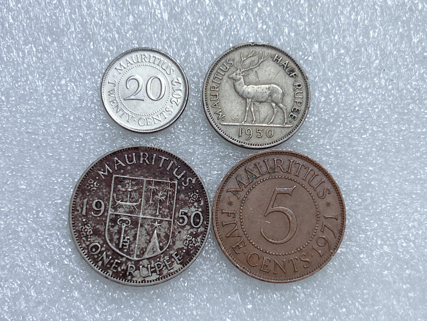第一海外回流一元起拍收藏 散集专场  第274期 毛里求斯硬币 4枚