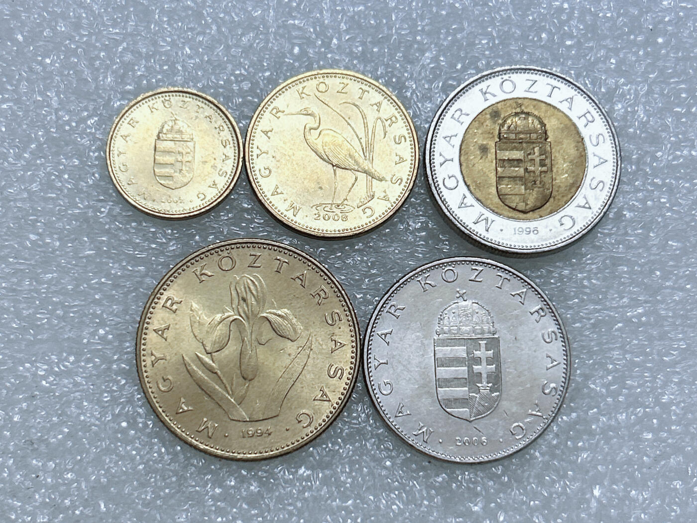 第一海外回流一元起拍收藏 散集专场  第274期 匈牙利硬币 5枚套 带光品