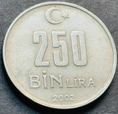 文馨钱币收藏第 284 场，【 长期接收代拍品】老藏家拍品南朝鲜李承晚时期货币，泰国大型纪念币，土耳其各时期及各国套币场 - 少见 2002 年土耳其 25 里拉，首发年只发行三年