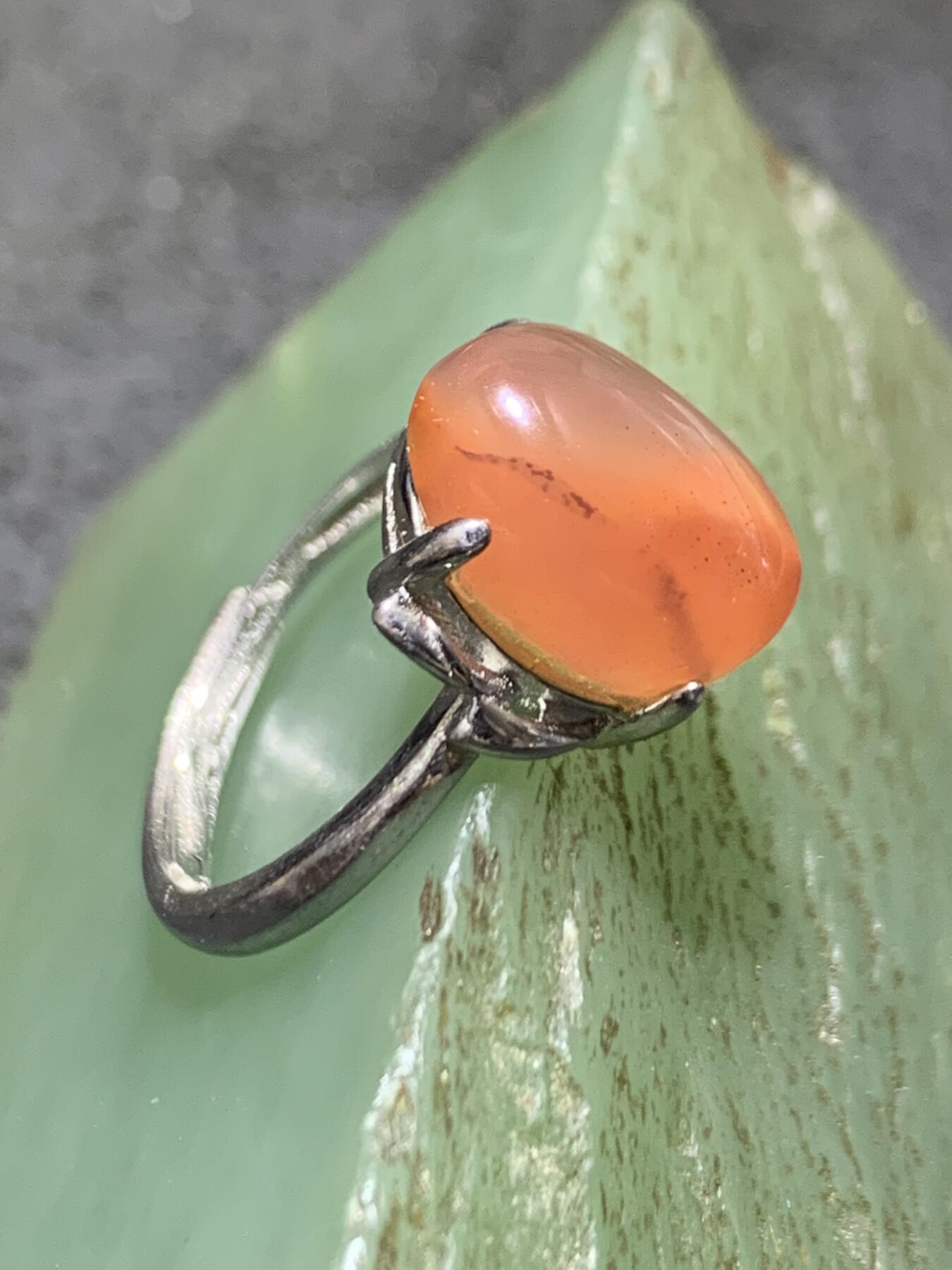 南红玛瑙荔枝冻漂红活口通货戒指一枚！