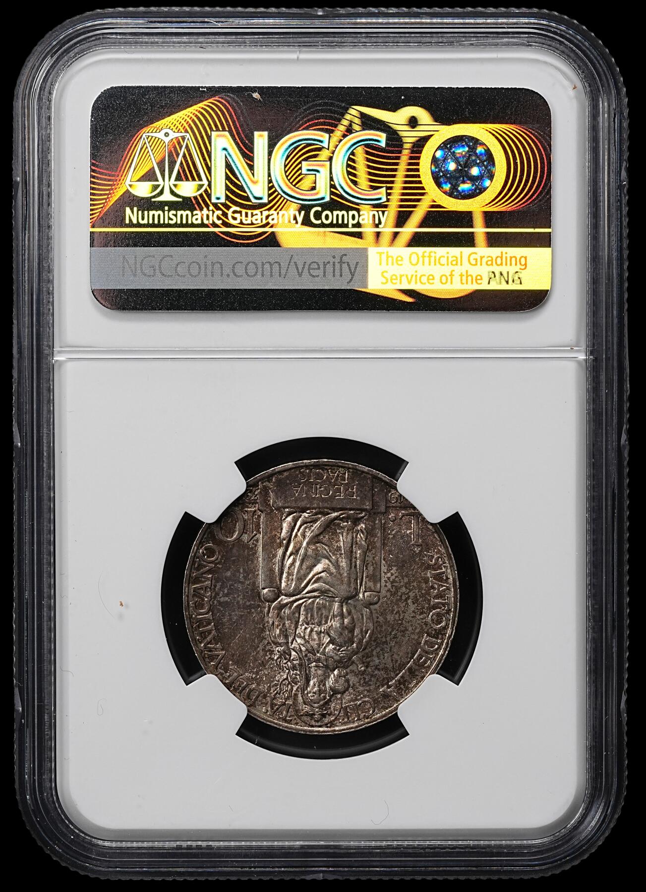 修遠堂世界钱币第九十五期 NGC MS64 1932年梵蒂冈10里拉银币