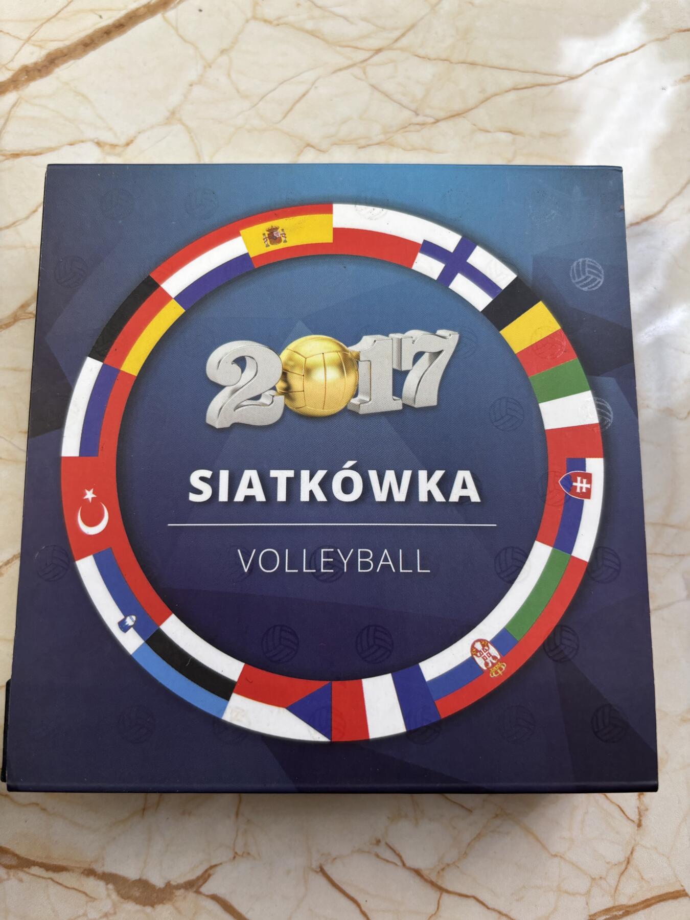 第184期拍卖  纽埃2017年体育运动项目排球彩色精制纪念银币,999银，发行500枚，17.5克