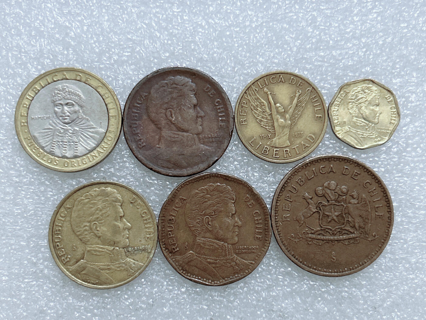 第一海外回流一元起拍收藏 散集专场  第274期 智利硬币 7枚