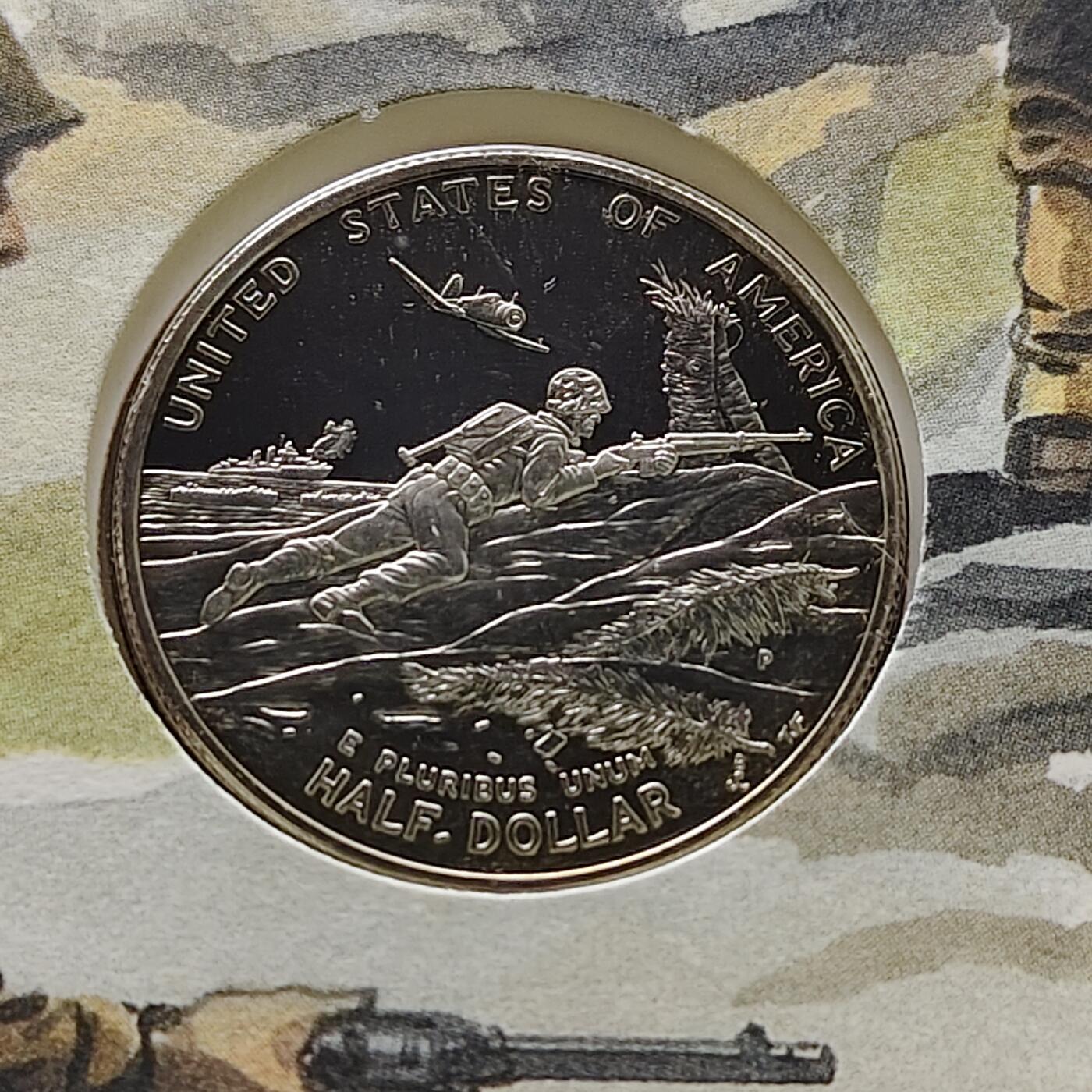 【全场包邮】纯粹捡漏拍482场（免费代拍第19场）-币封+套装+富兰克林（注意佣金） 【邮币封】美国1995年半美元二战胜利50周年精制纪念邮币封