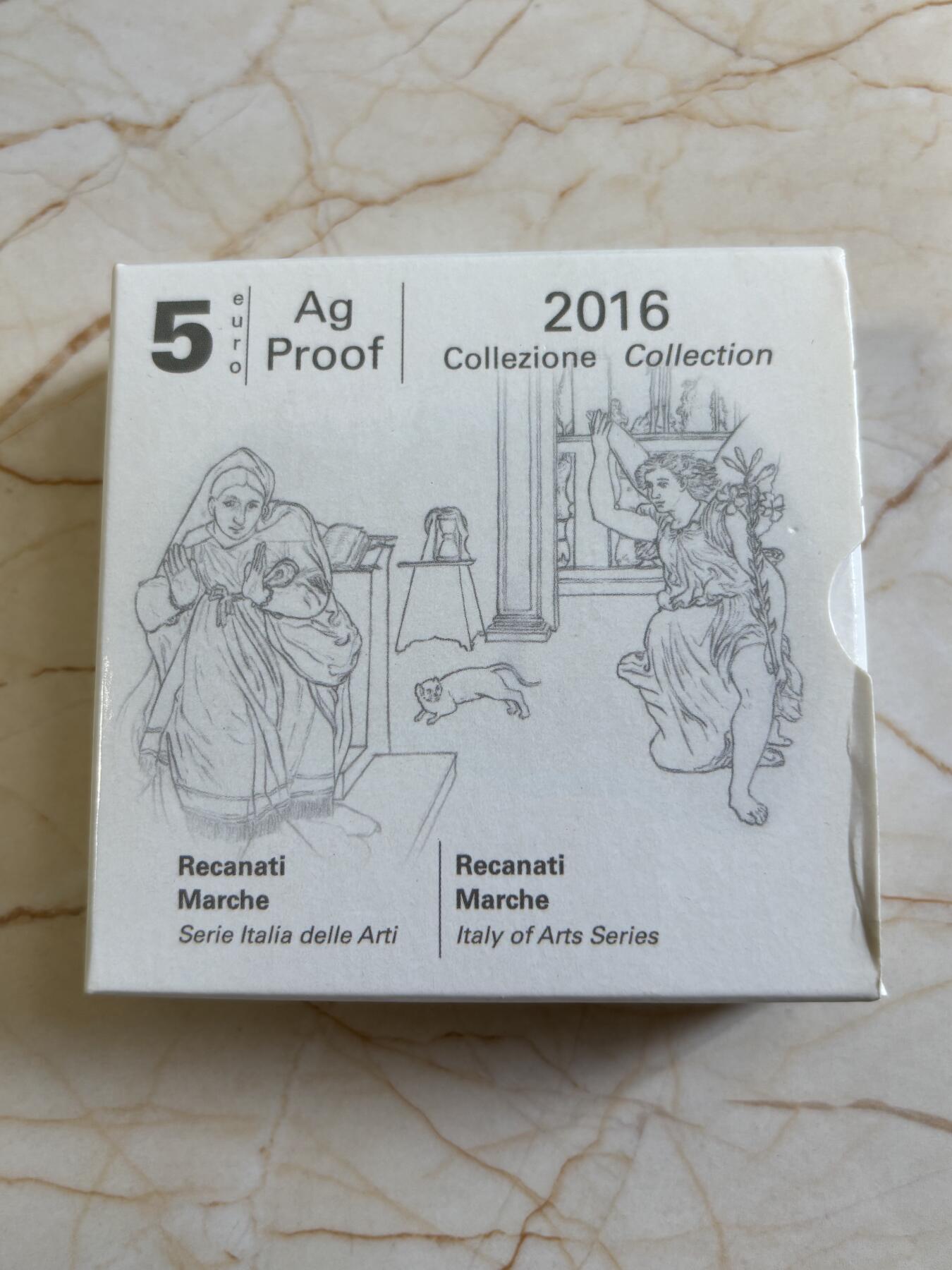 第183期拍卖 意大利2016年艺术意大利系列雷卡纳蒂精制纪念银币，925银，18克，发行4000枚