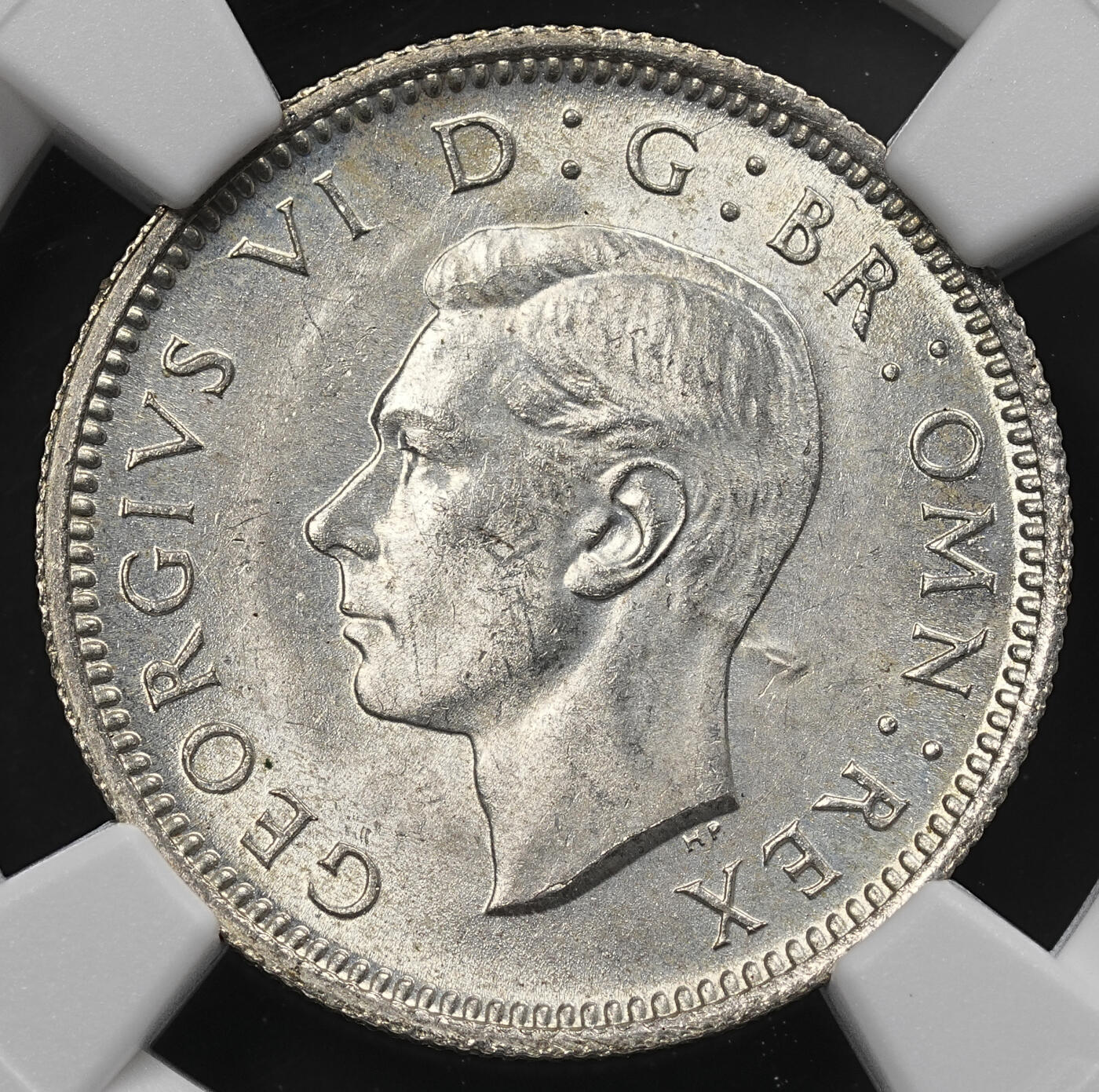 修遠堂世界钱币第九十五期 NGC MS65 1946年英国6便士银币