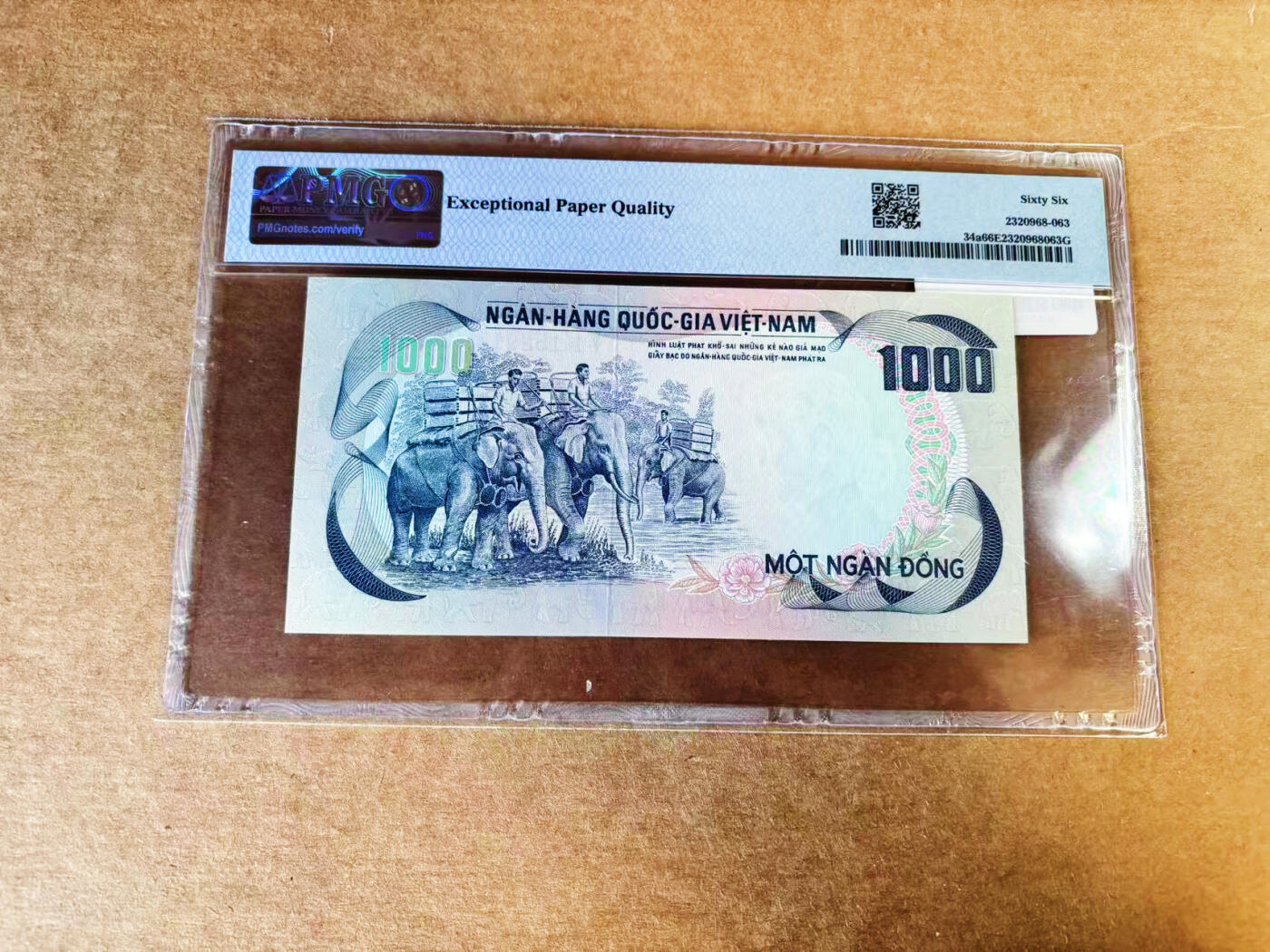 【Blue Auction】世界纸币精拍第757期——18级TOP拍卖/信誉/品质/专业/高效💫 【无47】南越 1972年1000盾 PMG66EPQ