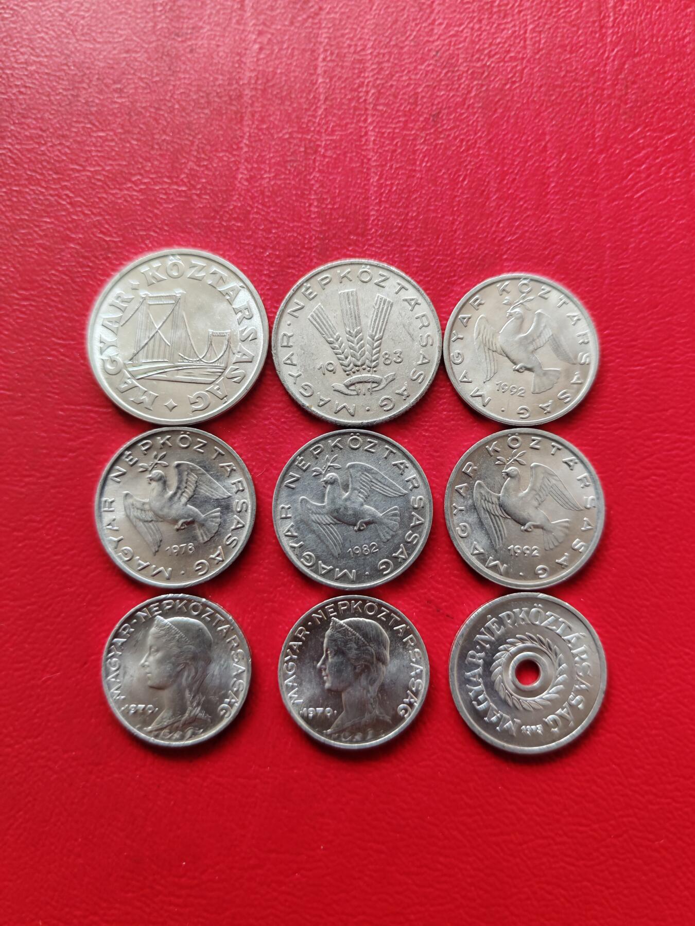 【云涧收藏】第八十一场 匈牙利2/5/10/20/50菲勒9枚