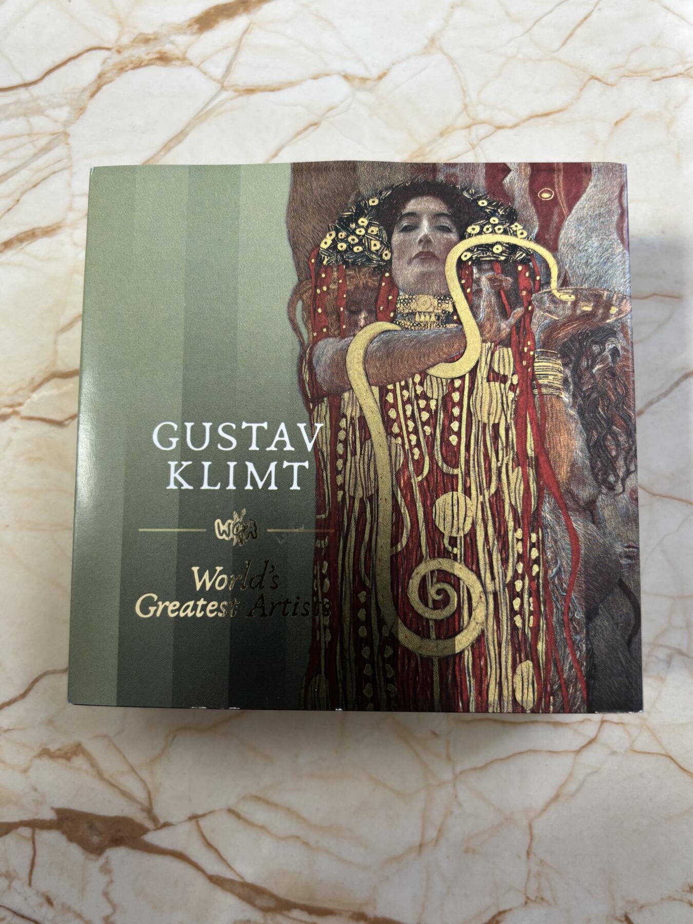 第184期拍卖 加纳2020年伟大的艺术家系列克里姆特2盎司彩银币，999银，发行500枚