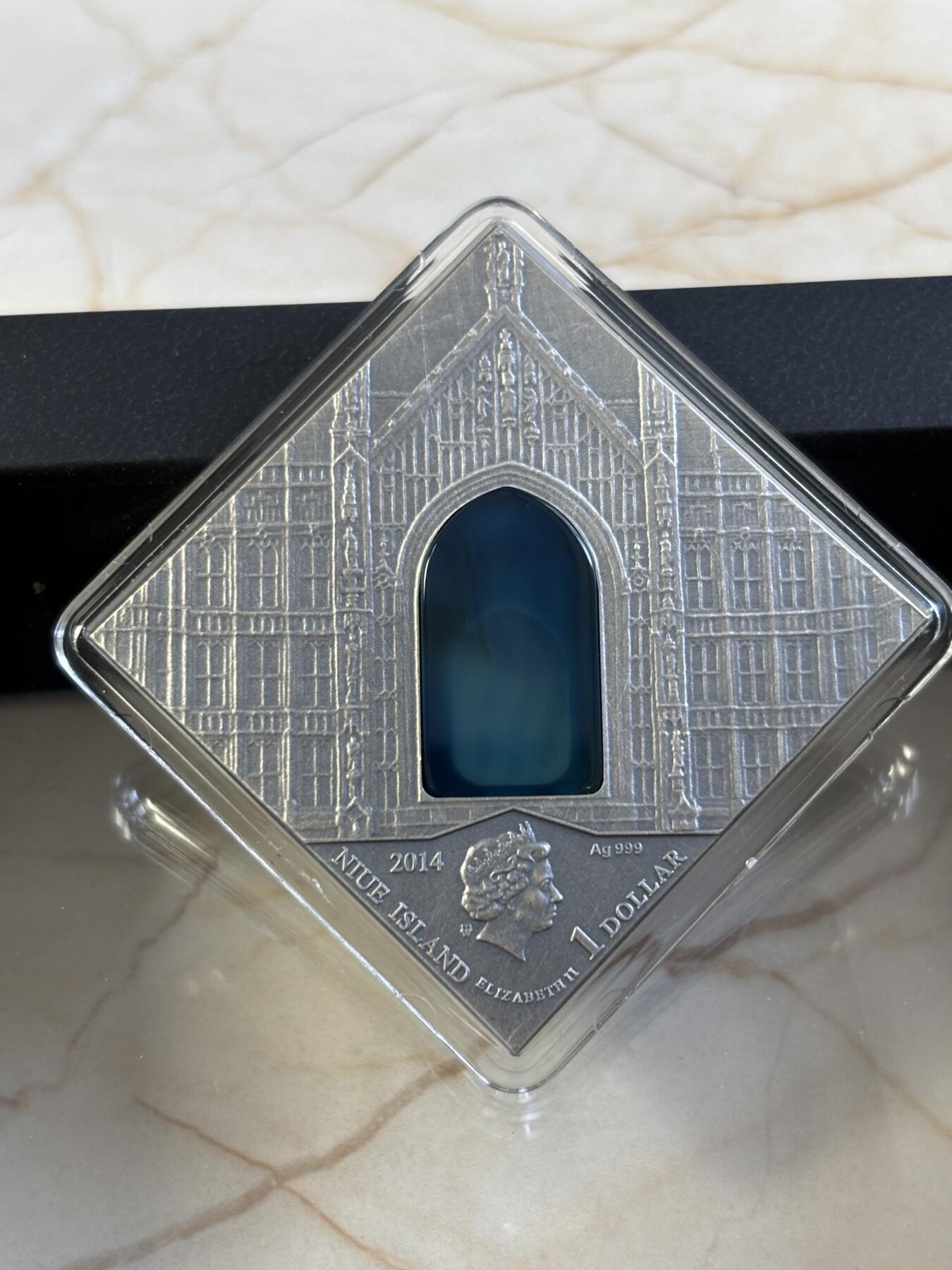 第183期拍卖 纽埃2014年1元 艺术改变世界 浪漫主义建筑 纪念银币 ，999银，28.28克，发行3333枚