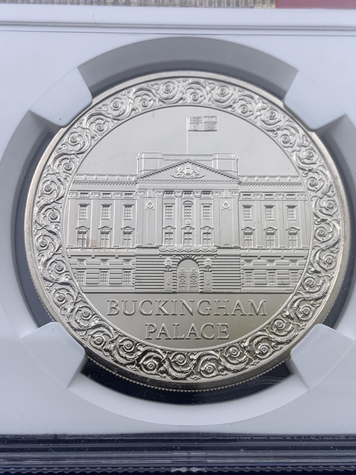 《竞宝斋》第443场 周日，周一，2场连拍 （全场包邮） NGC MS69DPL 英国2024年白金汉宫5英镑